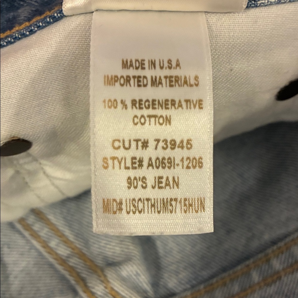 Agolde 90s Jean worn twice! Like new - Picture 10 of 11